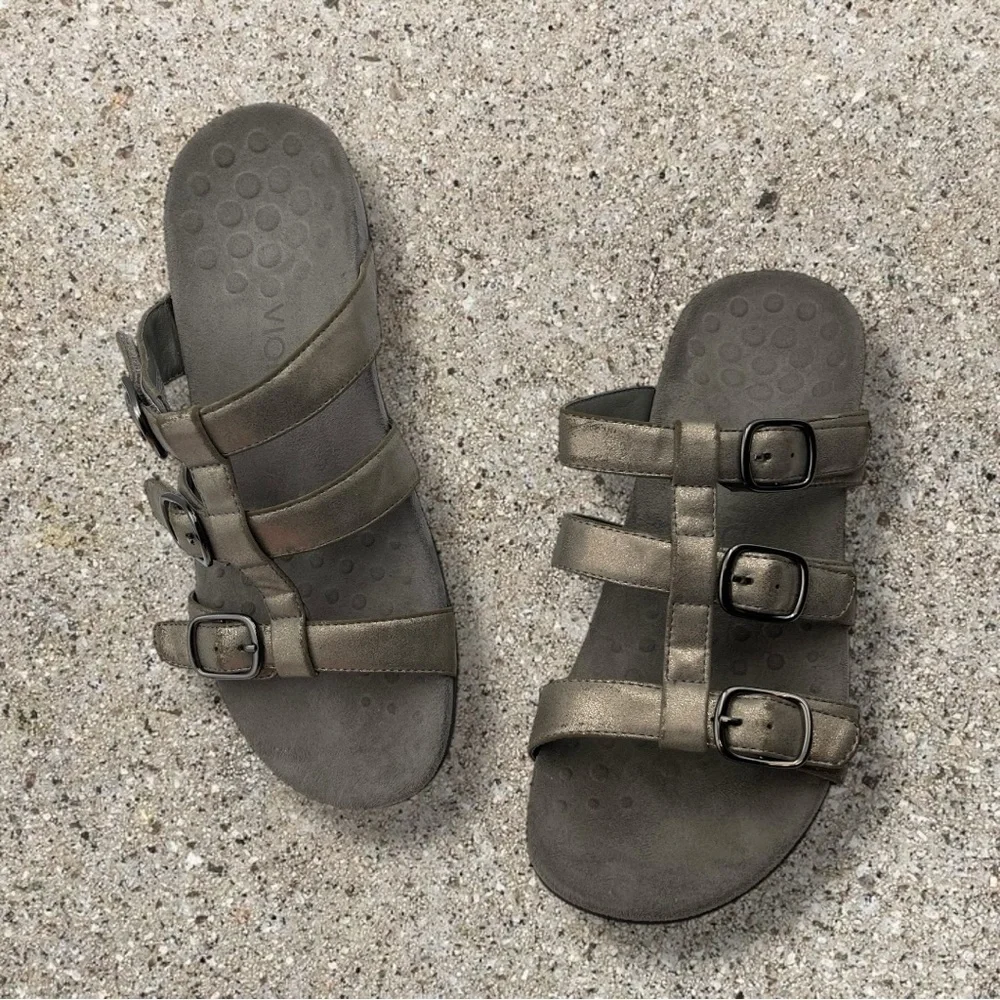 Vionic MISA SLIDE SANDAL Pewter Size 9